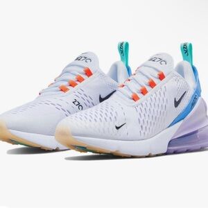 Nike Women's Air Max 270 White/Black-Safety Orange
